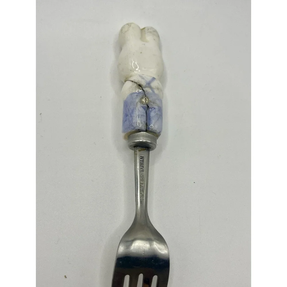 Vintage Lillian Vernon Ceramic Cutlery Kids Fork